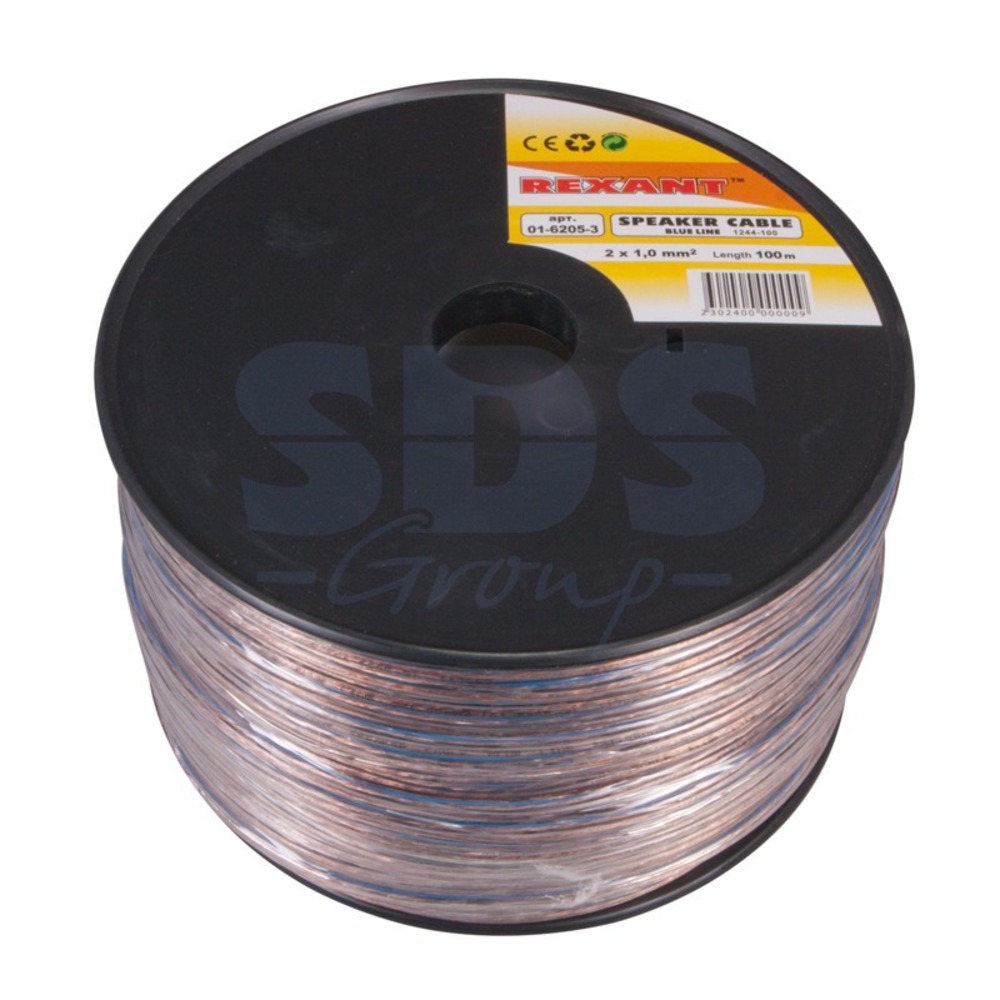 Кабель Акустический Rexant 01-6205-3 2x1.0 мм2 BLUELINE (100 метров)