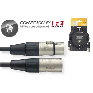 Кабель аудио XLR - XLR Stagg NDX3R 3.0m