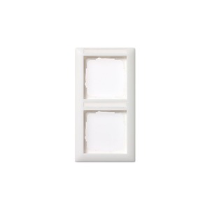Рамка 2 поста Gira 110203 Standard 55 Установочные рамки двухместные глянцевый белый