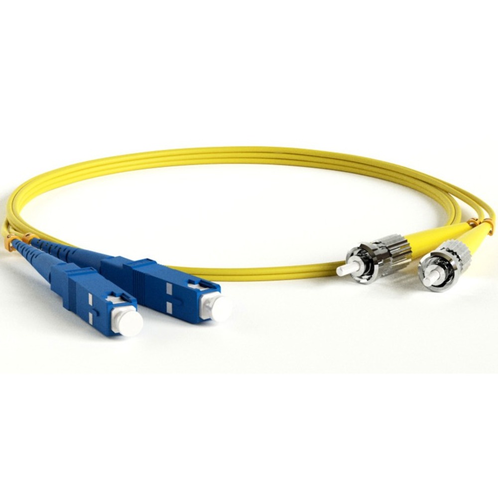 Оптический патч-корд Hyperline FC-D2-9-SC/UR-ST/UR-H-2M-LSZH-YL 2.0m