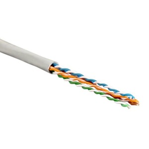 Отрезок кабеля витая пара Hyperline (арт. 1386) UTP4-C5E-SOLID-GY 2.0m