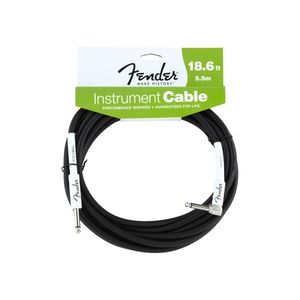 Кабель аудио 1xJack - 1xJack FENDER 10 Angle Instrument Cable Black 3.0m