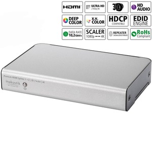 Усилитель-распределитель HDMI Inakustik 0042451142 Premium HDMI Splitter Scaler 1-2 4K/3D