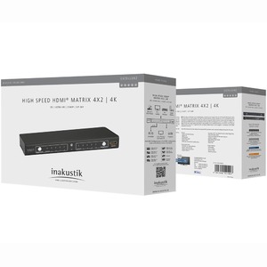 Матричный коммутатор HDMI Inakustik 0062450424 Exzellenz HDMI Cross Switch High Speed/SP-DIF/4K