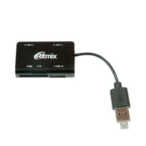 Хаб USB 2.0 Ritmix CR-2322M Black