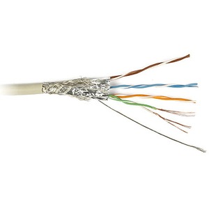 Отрезок кабеля витая пара Hyperline (арт. 2555) SFTP4-C5E-SOLID-GY 6.3m