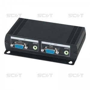 Передача по витой паре KVM (VGA, USB, PS/2, RS-232 и аудио) SC&T VE02ALT