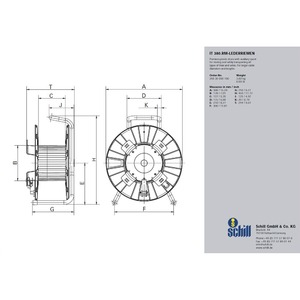 Катушка для транспортировки кабеля Schill IT 380.RM