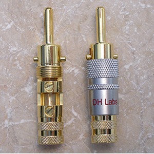 Разъем Акустический DH Labs Banana Locking-2 Plug Gold