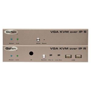 KVM (VGA, USB, RS-232 и аудио) Gefen EXT-VGAKVM-LAN
