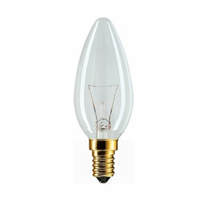 Лампа ЭРА ДС (B35) 40Вт 230V E14 свечка, прозр. в цветной гофре