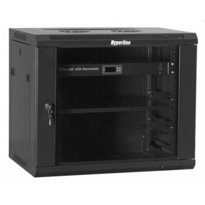 Настенный рэковый шкаф 19 дюймов Hyperline TWM-0925-GR-RAL9004