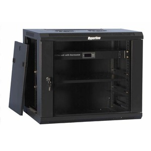 Настенный рэковый шкаф 19 дюймов Hyperline TWM-0925-GR-RAL9004