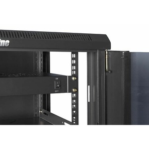 Настенный рэковый шкаф 19 дюймов Hyperline TWM-0925-GR-RAL9004