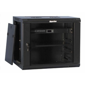 Настенный рэковый шкаф 19 дюймов Hyperline TWM-1525-GR-RAL9004