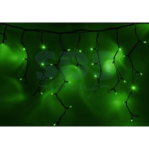 Гирлянда Neon-Night 255-224 Айсикл светодиодный 4.0 х 0.6 м черный провод КАУЧУК 220В диоды зеленые
