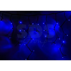 Гирлянда Neon-Night 255-253 Айсикл светодиодный 5.6 х 0.9 м с эф. мерцания черный провод КАУЧУК 220В диоды синие