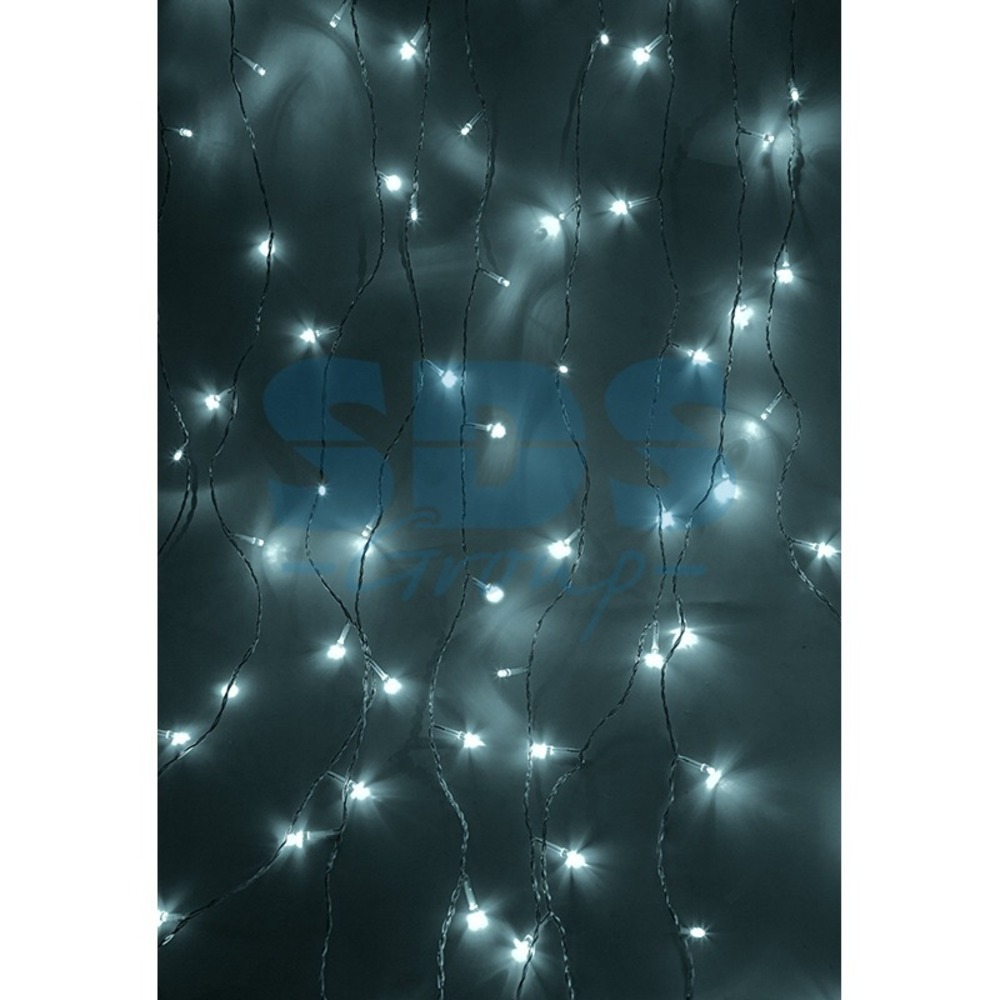 Гирлянда Neon-Night 235-025 Светодиодный 1.5х1м свечение с динамикой прозрачный провод 220В диоды белые