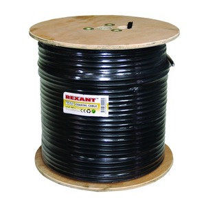 Кабель Антенный Rexant 01-3021 RG-11U (75 Ом) OUTDOOR + ТРОС*1 (305 метров)