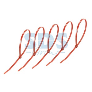 Хомут нейлоновый (кабельная стяжка) Rexant 07-0306-25 красный 300 х 5.0 мм (25 штук)