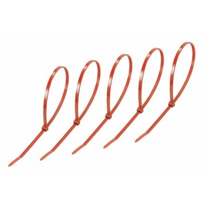 Хомут нейлоновый (кабельная стяжка) Rexant 07-0406-25 красный 400 х 5.0 мм (25 штук)