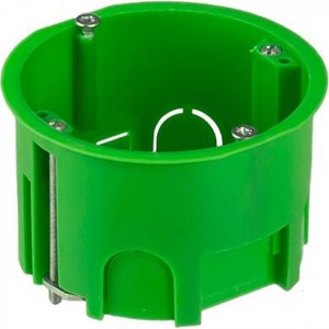 Подрозетник Hegel Коробка монтажная 1-ая для полых стен d=68 глубина 45мм, метал. лапки IP30 (КУ1202)