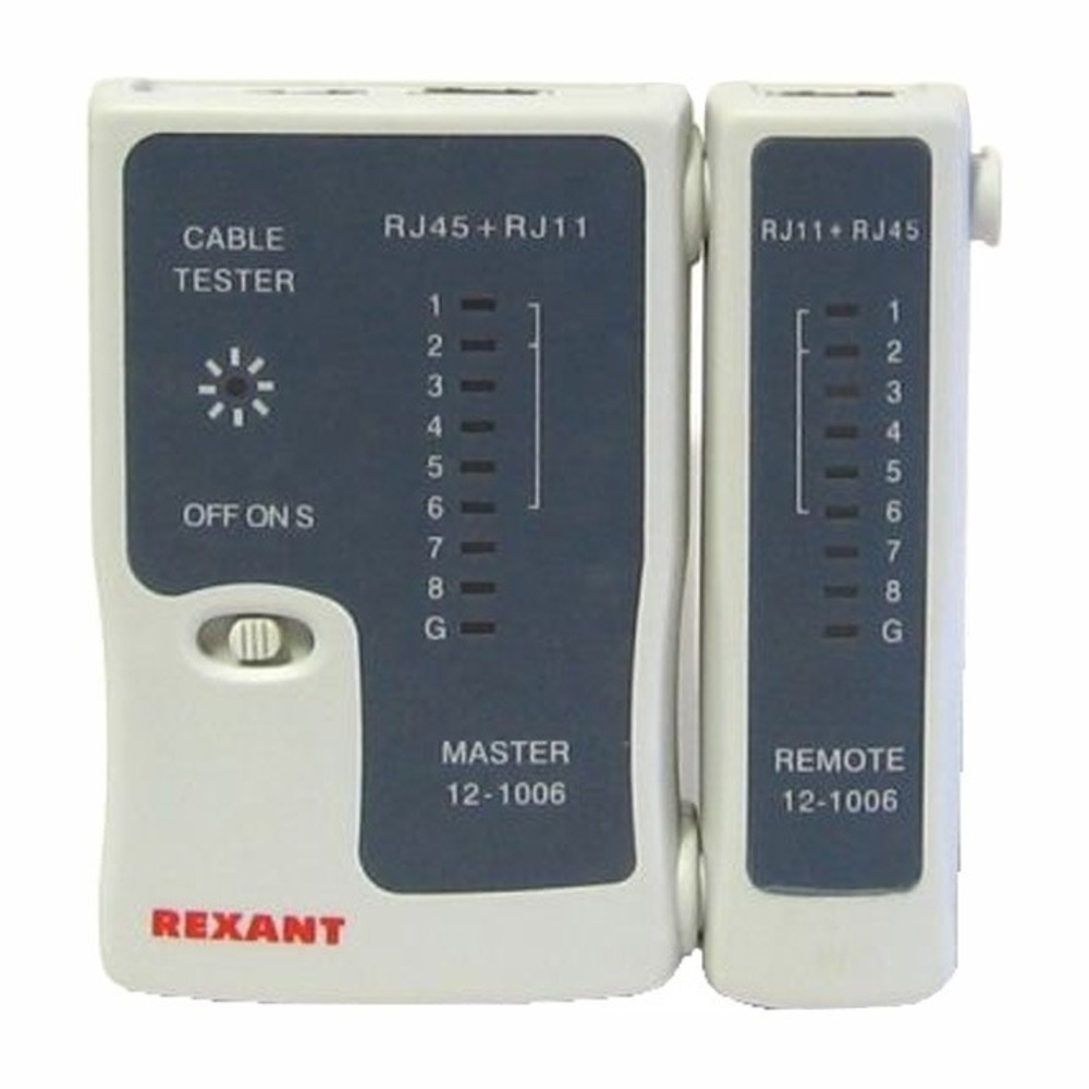 Тестер для проверки кабеля Rexant 12-1010 Тестер Кабеля мини RJ-45 HT-C004 (HT-228) (TL-228)
