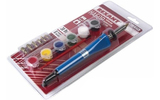 Паяльник Rexant 12-0186 Набор паяльник-выжигатель (6 насадок) 220V/30 Вт + Краски
