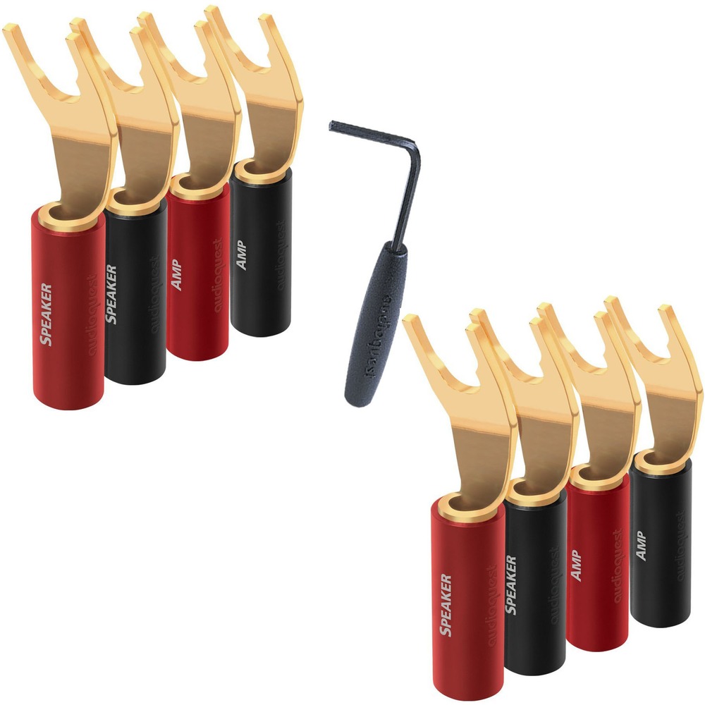 Разъем Акустический Audioquest SureGrip100 Multi-Spade Gold (Set 8)