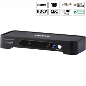 Коммутатор HDMI Inakustik 0042450412 Premium HDMI Switch