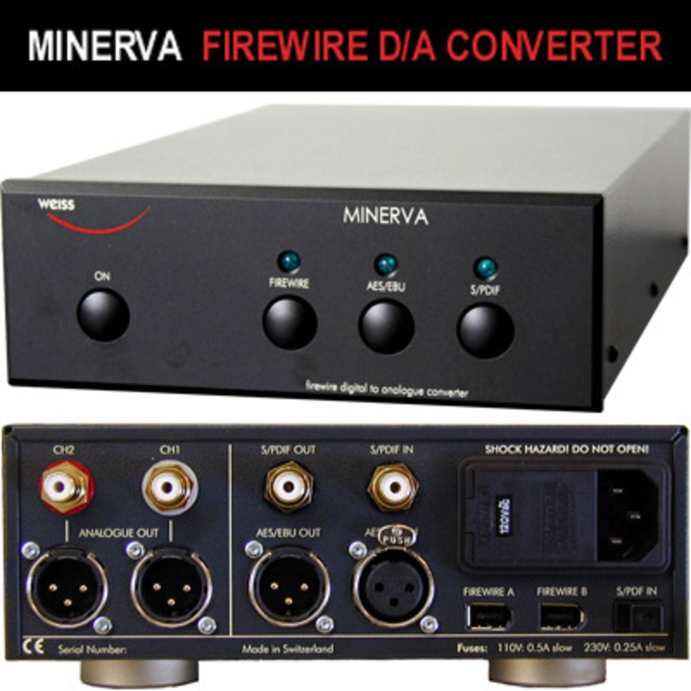 Цифро-аналоговый преобразователь Weiss Minerva FireWire DAC Black