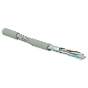 Отрезок кабеля витая пара Hyperline (арт. 3801) SFTP4-C6A-S23-IN-LSZH-GY 1.0m