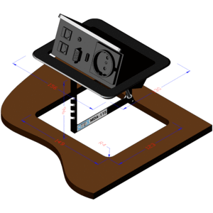 Модуль встраиваемый с пневматической крышкой QteX MDA-560