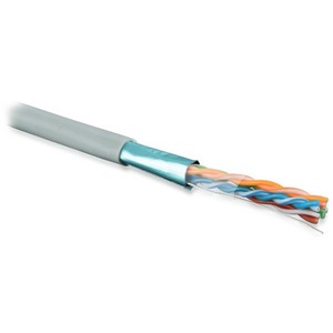 Отрезок кабеля витая пара Hyperline (арт. 4076) FUTP4-C5E-S24-IN-PVC-GY 4.0m