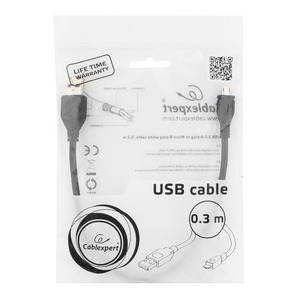 Micro USB кабель Cablexpert CCP-mUSB2-AMBM-0.3M 0.3m