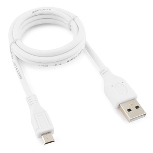 Micro USB кабель Cablexpert CCP-mUSB2-AMBM-W-1M 1.0m