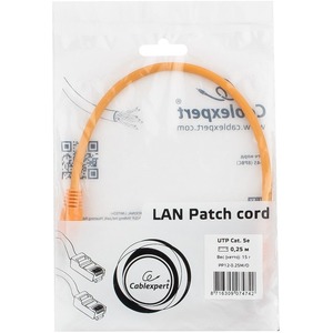 Патч-корд UTP Cablexpert PP12-0.25M/O 0.25m