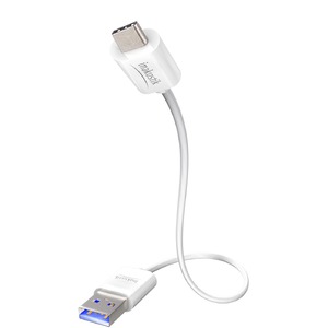 Кабель USB 3.1 Тип C - USB 3.0 Тип A Inakustik 010423075 White Line SuperSpeed 0.75m