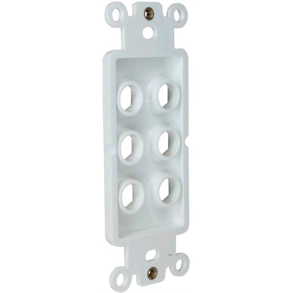 Вставка в рамку MT Power 89507019 Decora 6-Port Insert Wall Plate White