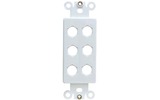 Вставка в рамку MT Power 89507019 Decora 6-Port Insert Wall Plate White
