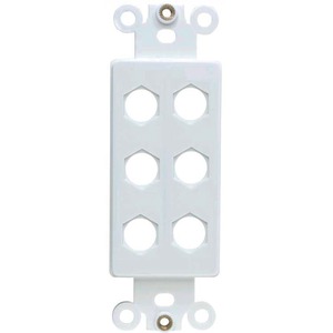 Вставка в рамку MT Power 89507019 Decora 6-Port Insert Wall Plate White
