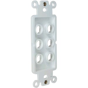 Вставка в рамку MT Power 89507019 Decora 6-Port Insert Wall Plate White