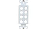Вставка в рамку MT Power 89507020 Decora 8-Port Insert Wall Plate White
