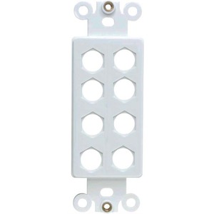 Вставка в рамку MT Power 89507020 Decora 8-Port Insert Wall Plate White