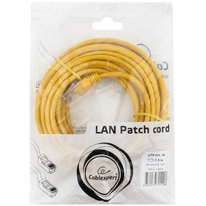 Патч-корд UTP Cablexpert PP12-7.5M/Y 7.5m