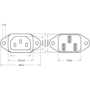 Терминал Силовой Oyaide Power Inlet PP