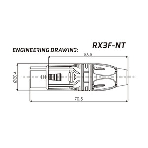 Разъем XLR Roxtone RX3F-NT