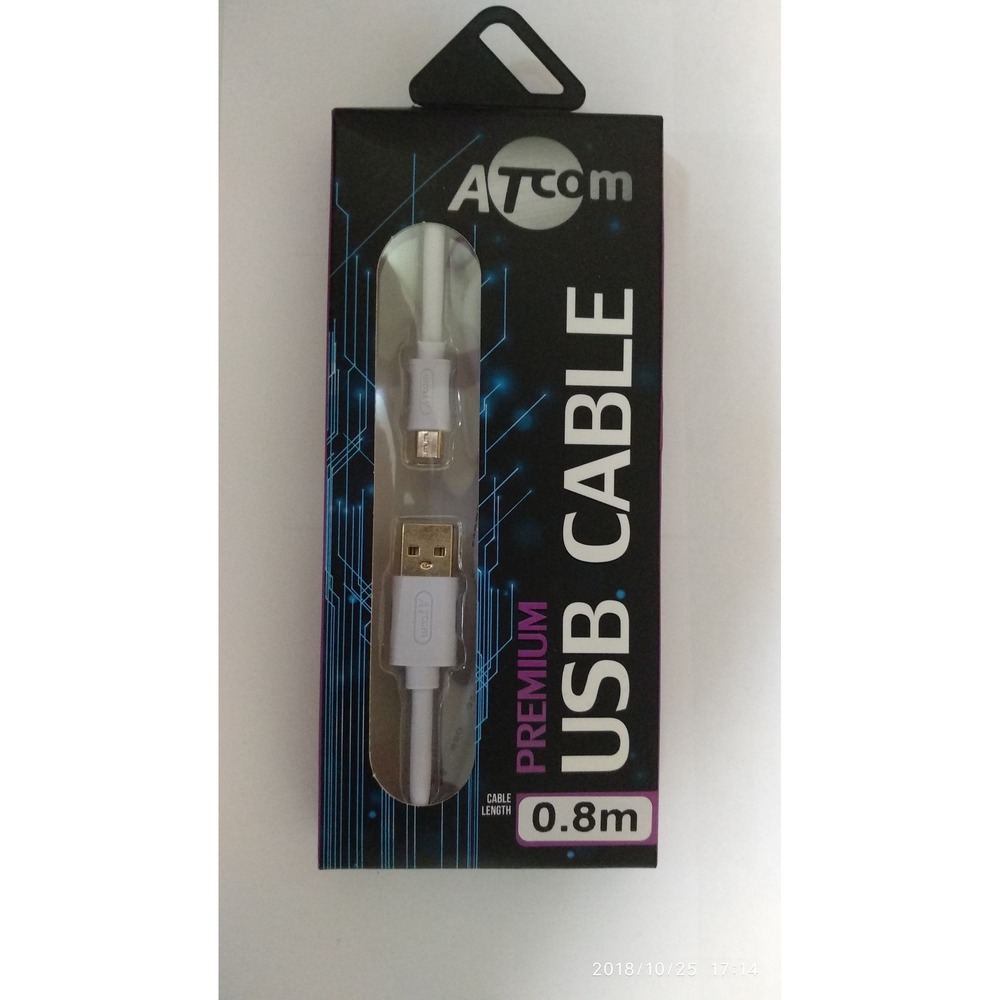 Кабель USB 2.0 Тип A - B micro Atcom AT9074 0.8m