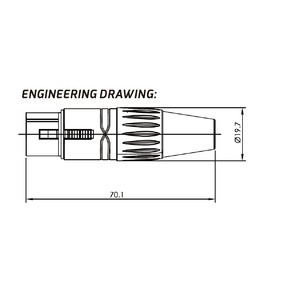 Разъем XLR Roxtone RX3FP-BT