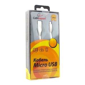 Micro USB кабель Cablexpert CC-G-mUSB01W-1.8M 1.8m